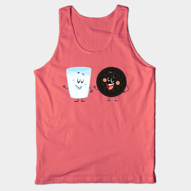 happy cookie and milk Tank Top by creativeballoon